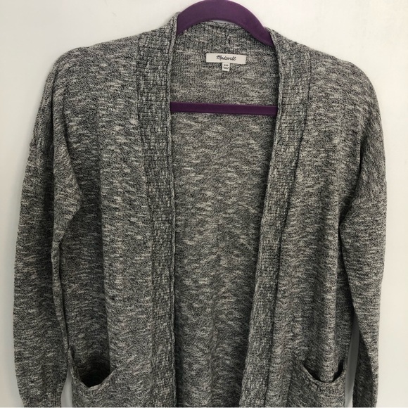 MADEWELL Women’s Heathered Grey Cardigan Knit Sweater Sz XXS - Picture 2 of 13